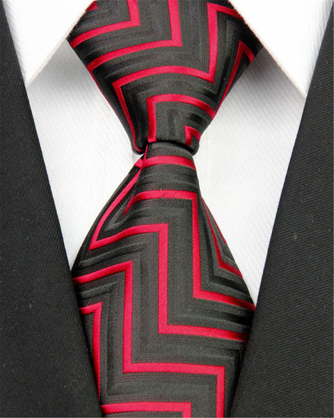 Wide Gravatas Mens Accessories Silk Tie Necktie for Men Striped Geometric Business Wedding Suit Jacquard Blue Red Ties 4"/10cm