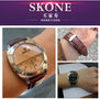 SKONE Genuine Men Women Top Brand Luxury Wristwatch Special design Military Leather Sports Watch Relogio Masculino Feminino 2017