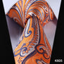 TF2005B8 Blue Floral Paisley 3.4" 100% Silk Jacquard Woven Classic Man's Tie Necktie