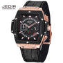 JEDIR Men Watches fashion New Luxury Brand Pirate Hollow Leather Clock Male Casual Sport Watch Men Luminous Wrist Quartz Watch