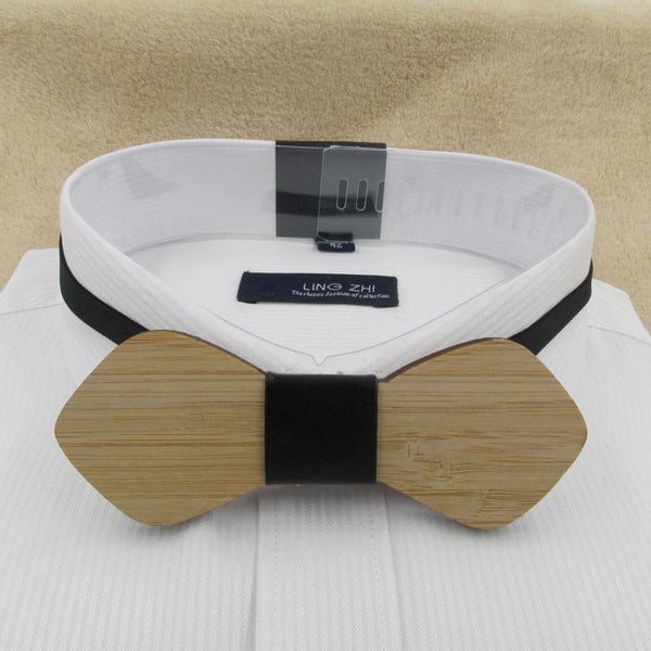 2017 New Fashion Geometric Mastache Wooden Bow Tie For Men Made of Eco-friend Bamboo Wood