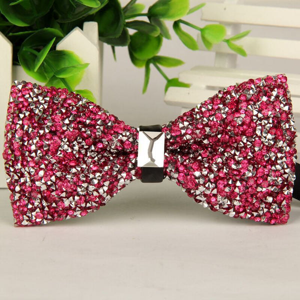 Hand made mens bowtie Silver crystal and gem bow tie 2016 new arrival gentlemen fashion casual gravata borboleta masculina lot