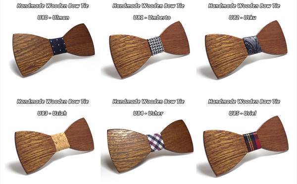 Mahoosive Wood Bow Tie Mens Wooden Bow Ties Gravatas Corbatas Business Butterfly Cravat Party Ties For Men Wood Ties