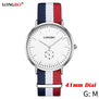 LONGBO Brand Fashion Lovers Watch For Men 41mm Dial Simple NATO Nylon Braided Waterproof Unisex Quartz Wrist Watches Women 80255