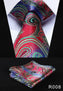 Paisley Floral 3.4" 100%Silk Wedding Jacquard Woven Men Tie Necktie Pocket Square Handkerchief Set Suit #RF1