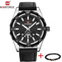 NAVIFORCE Watches Men Luxury Brand Analog Quartz Watch Man Waterproof Sports Wristwatches Leather Wristwatches Relogio Masculino