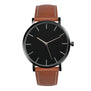 2016 Black Simple Fashion Clock Quartz Watch Men Famous Brand Sport Leather Band Wrist Watches Casual Luxury 2016 Hot Sale Reloj