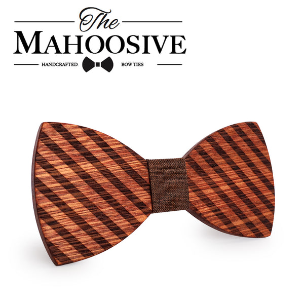 Mahoosive Etching Wood Bow Ties for Mens Wedding Suits Wooden Bow Tie Butterfly Shape Bowknots Gravatas Slim Cravat