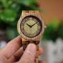 BOBO BIRD New Wooden Watches Timepieces for Men Women Casual Zebra Wood Band Quartz Watch in Wooden Gift Box W*Q01 Drop Shipping