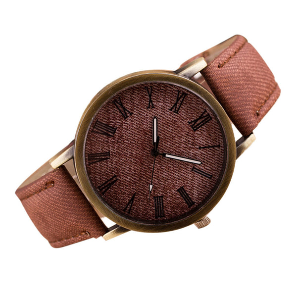 watch men 9 Colors retro men watches numerals Faux Leather Quartz Casual men clock watch montre homme relogio masculino gift#A