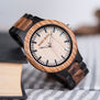 BOBO BIRD WN28 Mens Wood Watch Zabra Wooden Quartz Watches for Men Japan miyota 2035 Watch in Gift Box with tool for adjust size