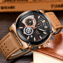 LIGE Mens Watches Top Brand Luxury Quartz Gold Watch Men Casual Leather Military Waterproof Sport Wrist Watch Relogio Masculino
