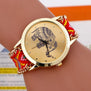 2017 Bayan Saatleri Fashion Bracelet Watch Women Braided Elephant Round Dial Quartz Watch Clock Female wristwatch Relojes Mujer